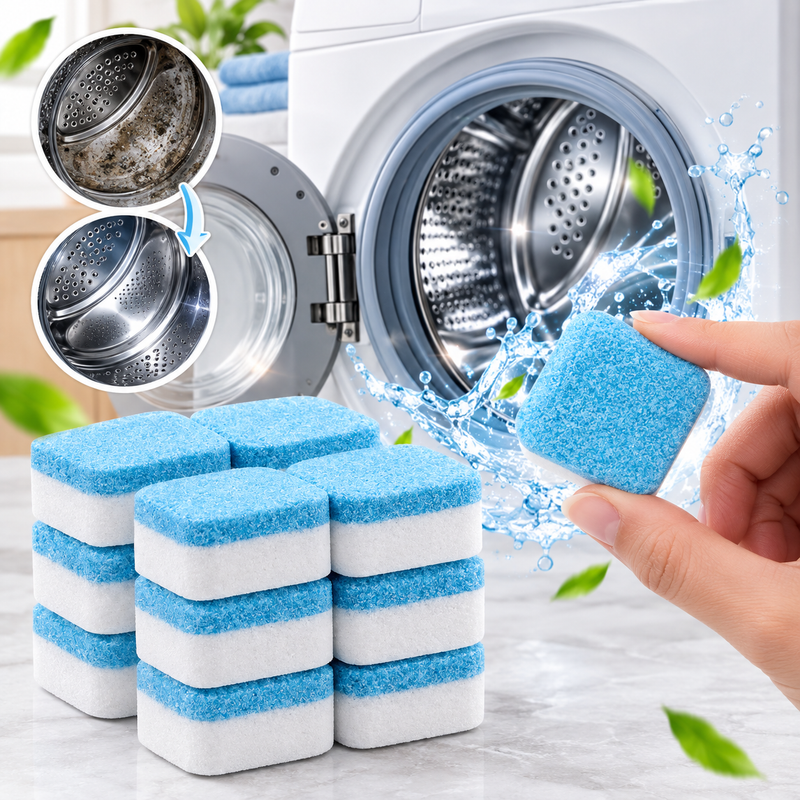 Kit Pastilhas Efervescentes para Limpeza de Máquina de Lavar