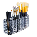 Organizador Acrílico 3 em 1 para Pincéis e Cosméticos