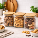 Jogo 3 Potes Herméticos Quadrados Premium