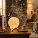 Luminária 3D Lua Cheia com Suporte