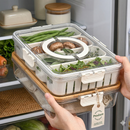 Organizador de Geladeira Transparente com Divisórias