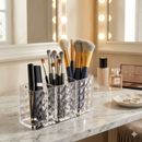 Organizador Acrílico 3 em 1 para Pincéis e Cosméticos