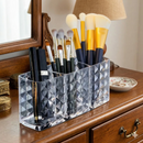 Organizador Acrílico 3 em 1 para Pincéis e Cosméticos