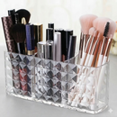 Organizador Acrílico 3 em 1 para Pincéis e Cosméticos
