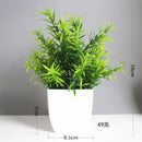 Mini Planta Artificial no Vaso Branco
