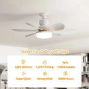 Ventilador de Teto de 20,5 polegadas 40W com Controle Remoto e Luz LED, Ventilad