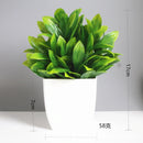 Mini Planta Artificial no Vaso Branco