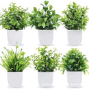 Mini Planta Artificial no Vaso Branco