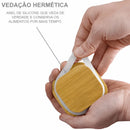 Jogo 3 Potes Herméticos Quadrados Premium