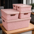 Kit 5 Caixas Organizadoras com Tampa