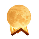 Luminária 3D Lua Cheia com Suporte
